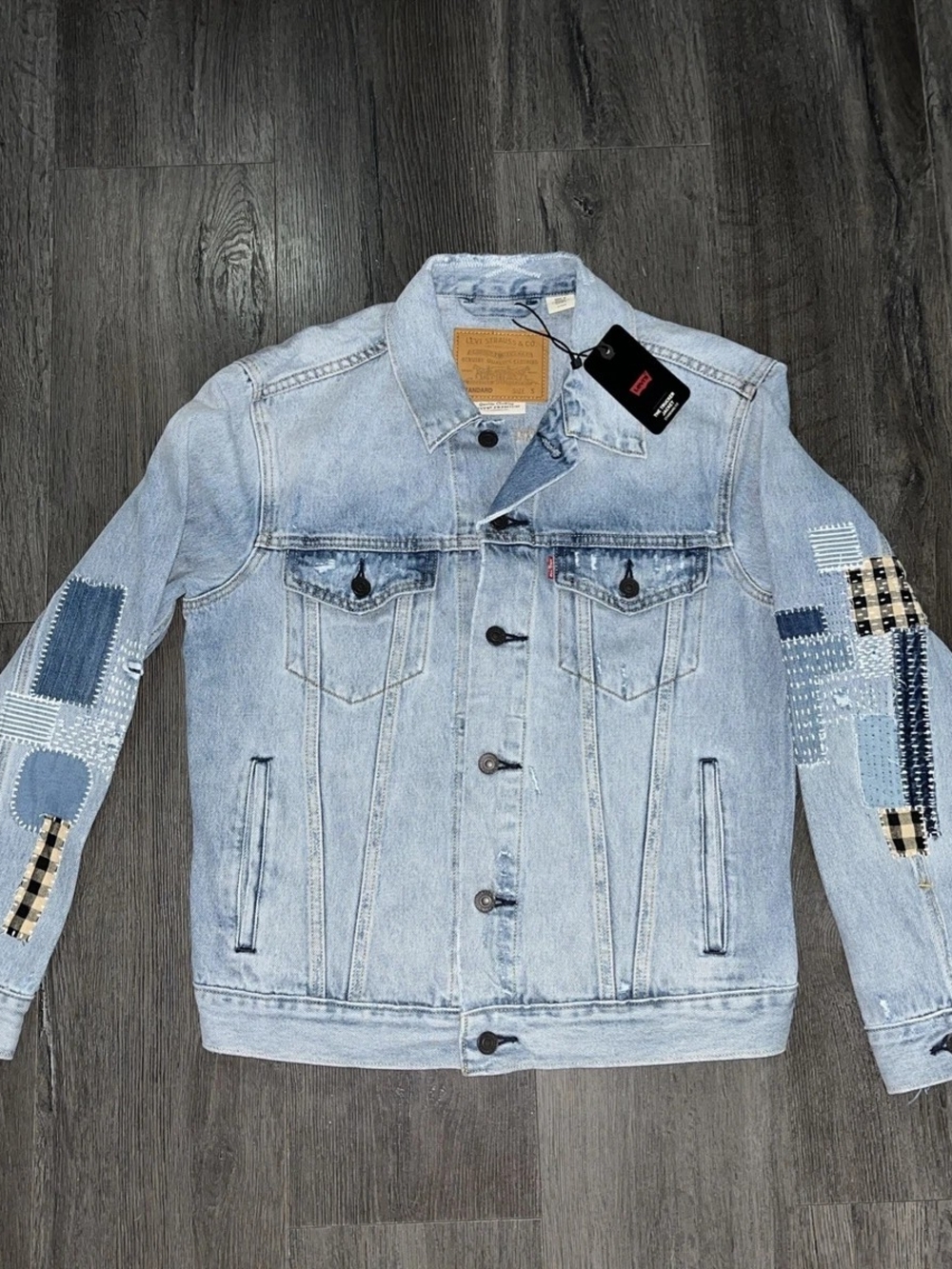 Levi's Light Blue Patchwork Denim Trucker Jacket